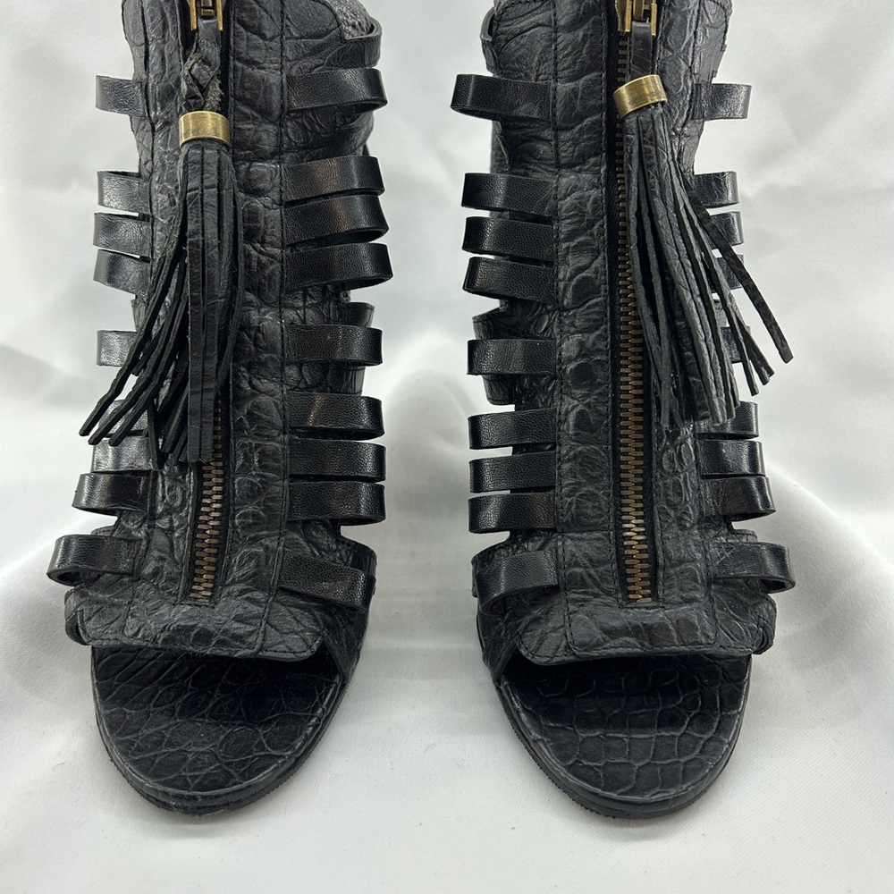 Black tassel high-heeled sandals by Givenchy